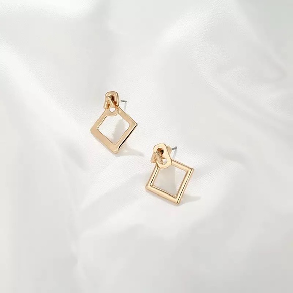 Earrings, 🎁Special Deal 🎁Geometric Ear Jackets, Square Ear Jackets, - Picture 2 of 6